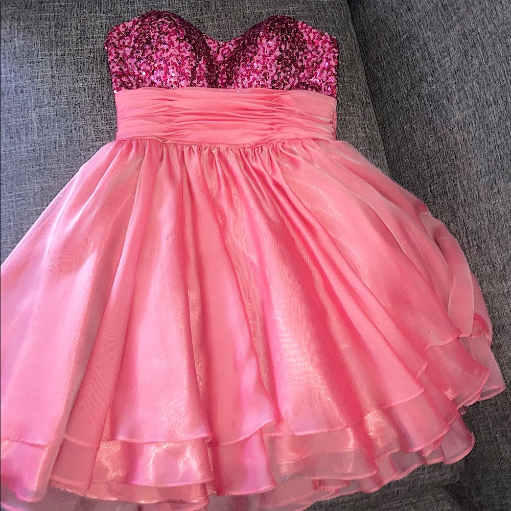 Pink Strapless Gala Dress💗